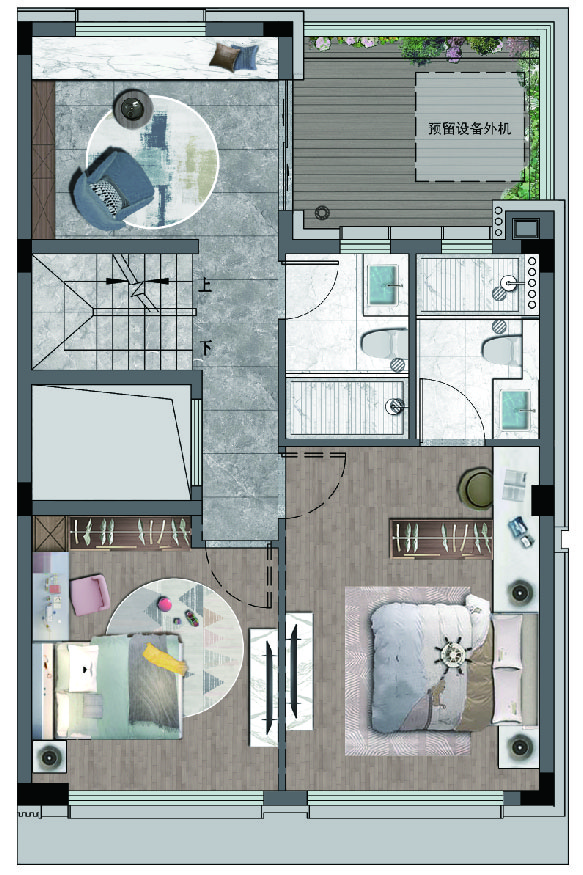 太阳GG·辉逸云庭排屋户型地上二层